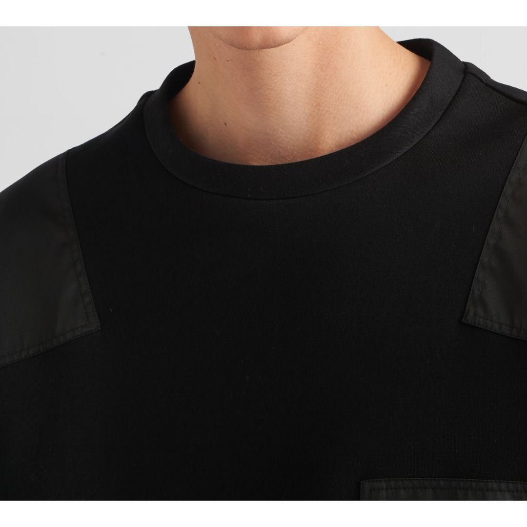 PRADA] Re-Nylon ロゴ ディテール付 コットン スウェットシャツ