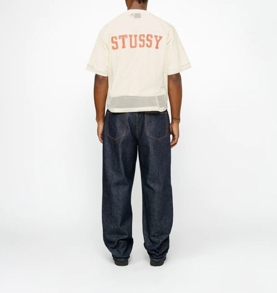 STUSSY】TEAM JERSEY 80 TEE ブルー サイズM（STUSSY】TEAM