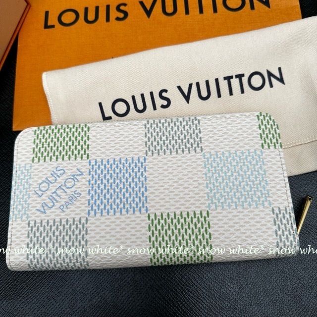 明日着 限定柄♪ ダミエ 長財布 ZIPPY ルイヴィトン (Louis