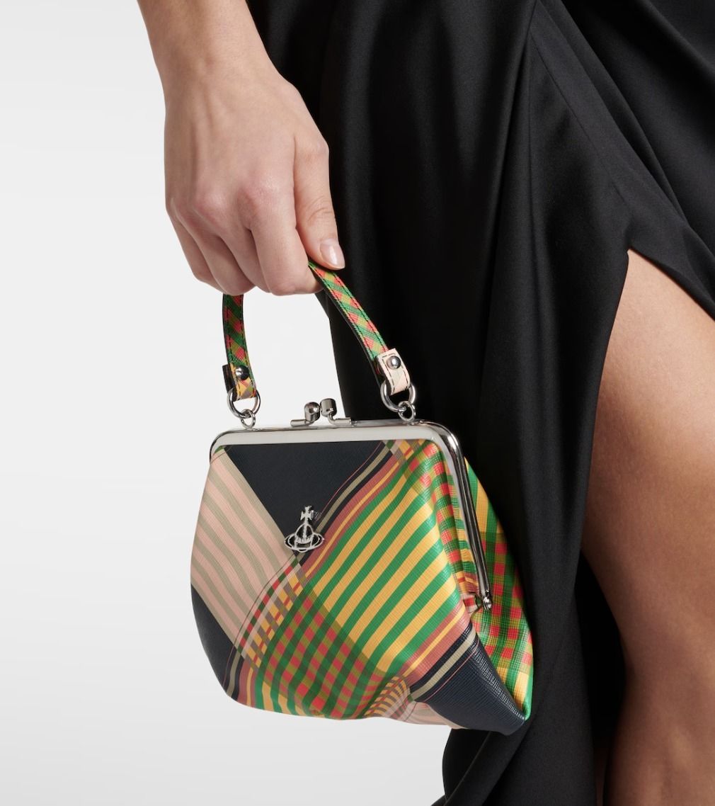 【Vivienne Westwood】ロゴ ギンガム がま口 ミニ Granny バッグ ☆vivienne westwood☆Granny がま口ミニハンドバッグ チェック