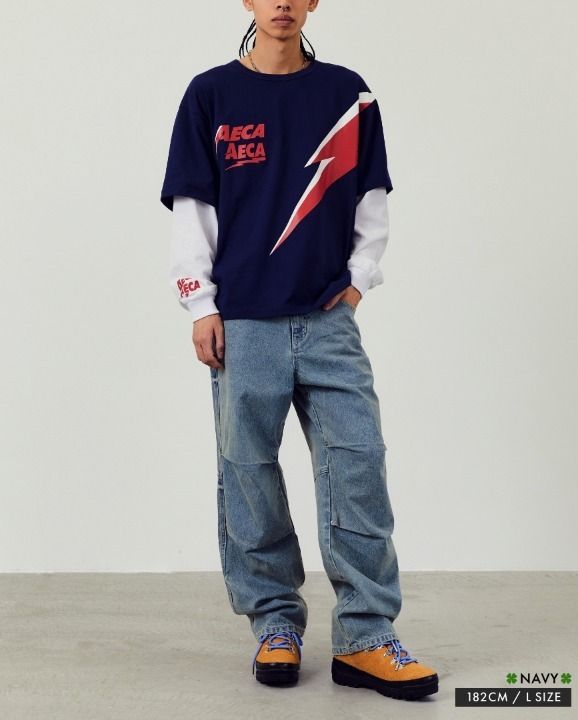 ◇24SS AECA WHITE レイヤードロングTシャツ◇ (AECA WHITE/T