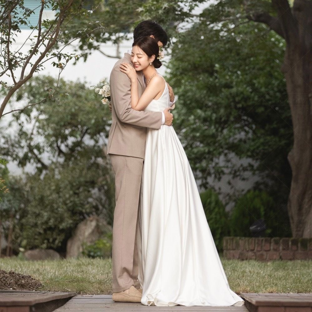 パールキャミソールウェディングドレス結婚式花嫁 (ウェディング