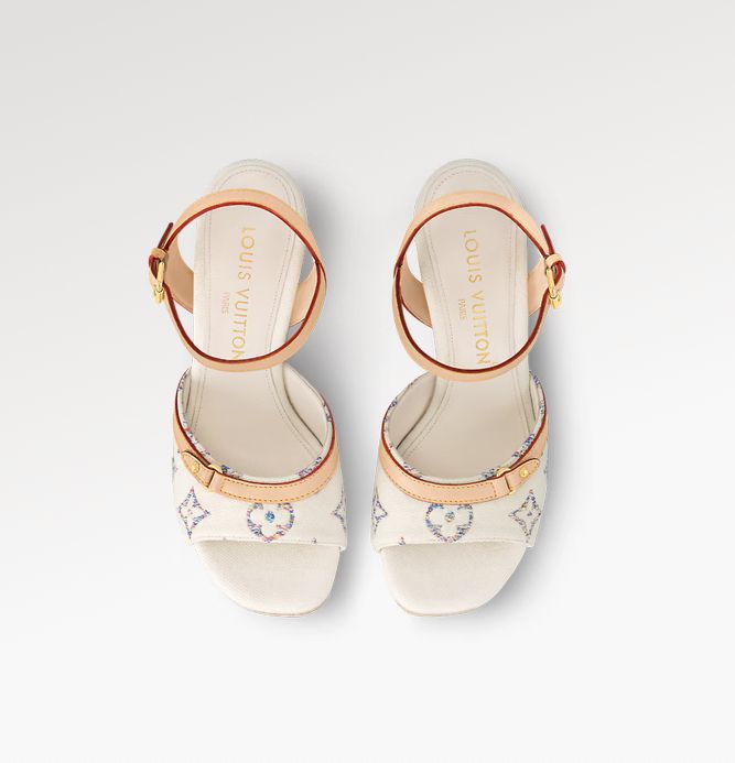 【可愛いスタッズ♪】Louis Vuitton★ライン サンダル ルイヴィトン ☆ カラフルロゴが可愛い☆♪ ラインサンダル