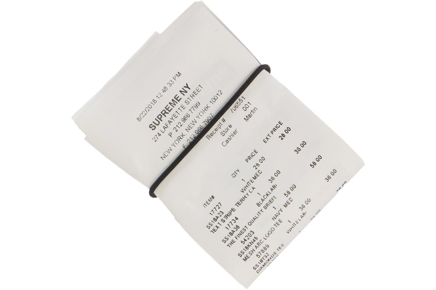 Supreme x MM6 Maison Margiela】 Receipt Wallet White 24SS