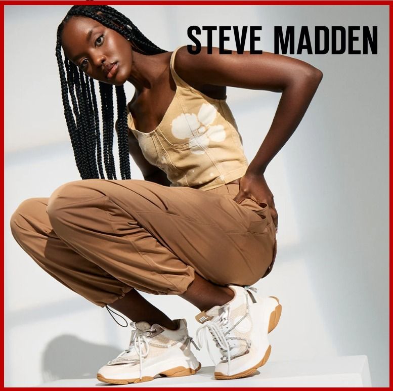 Steve Madden】プラットフォーム ロゴスニーカー MOTOCROSS