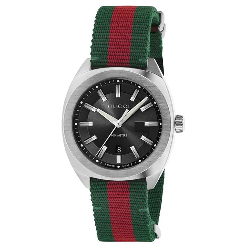 GUCCI アナログ時計 イエローメッシュバンド