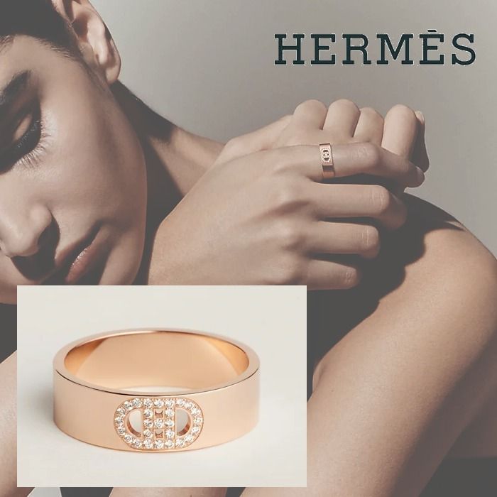 【単品でも重ね付けでも♪】独創性あふれる◇ HERMES リング 手元に存在感】HERMES アマゾンエルメスリング (HERMES/指輪