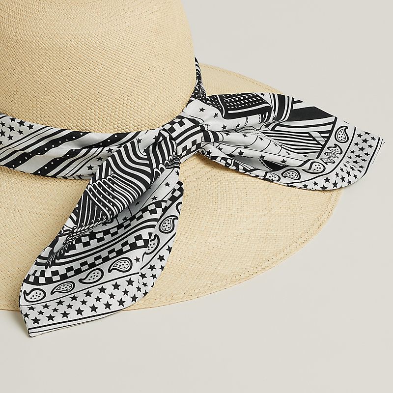 【コーデのポイントに♪】HERMES Ingrid Zigzag パナマハット コーデのポイントに♪】HERMES Ingrid Zigzag パナマハット