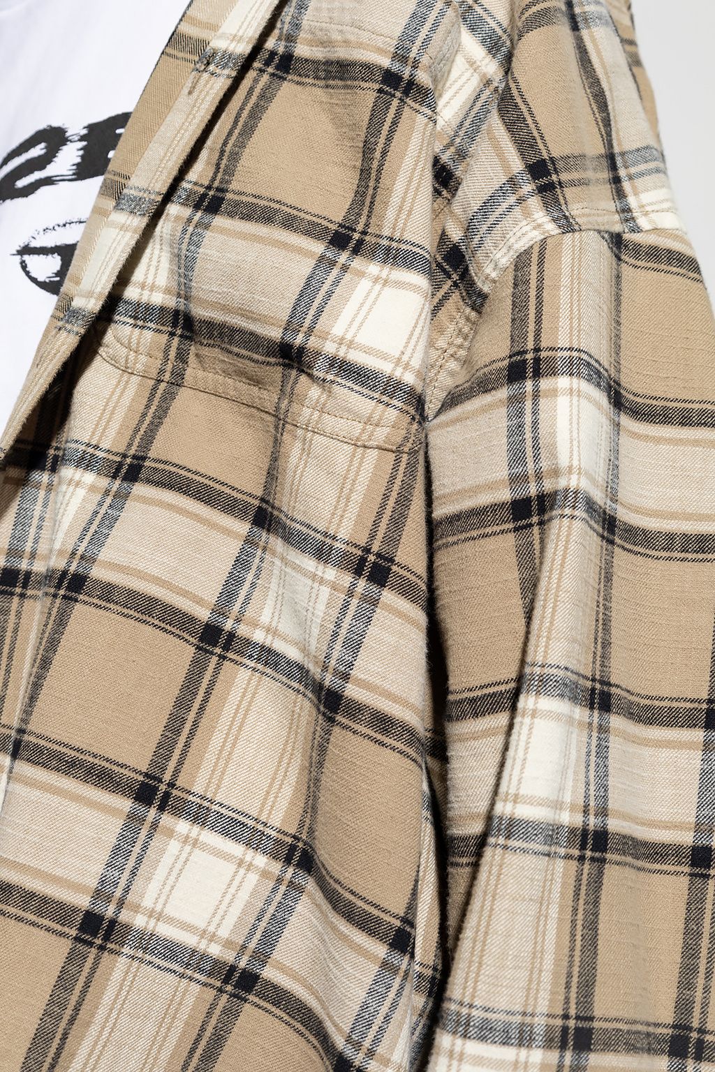 特価！関税送料込】DIESEL S-DEWNY チェック フード付きシャツ