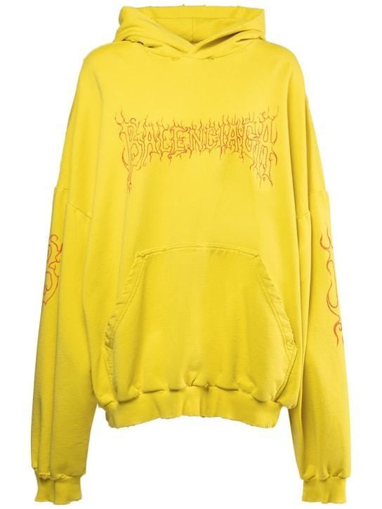 直営店☆BALENCIAGA☆ オーバーサイズ Surfer ラウンド フーディ バレンシアガ BALENCIAGA Round Surfer Hoodie オーバーサイズ