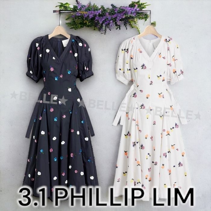 3.1 PHILLIP LIM コットンプリント ミディワンピース 3.1 PHILLIP LIM コットンプリント ミディワンピース ワンピース