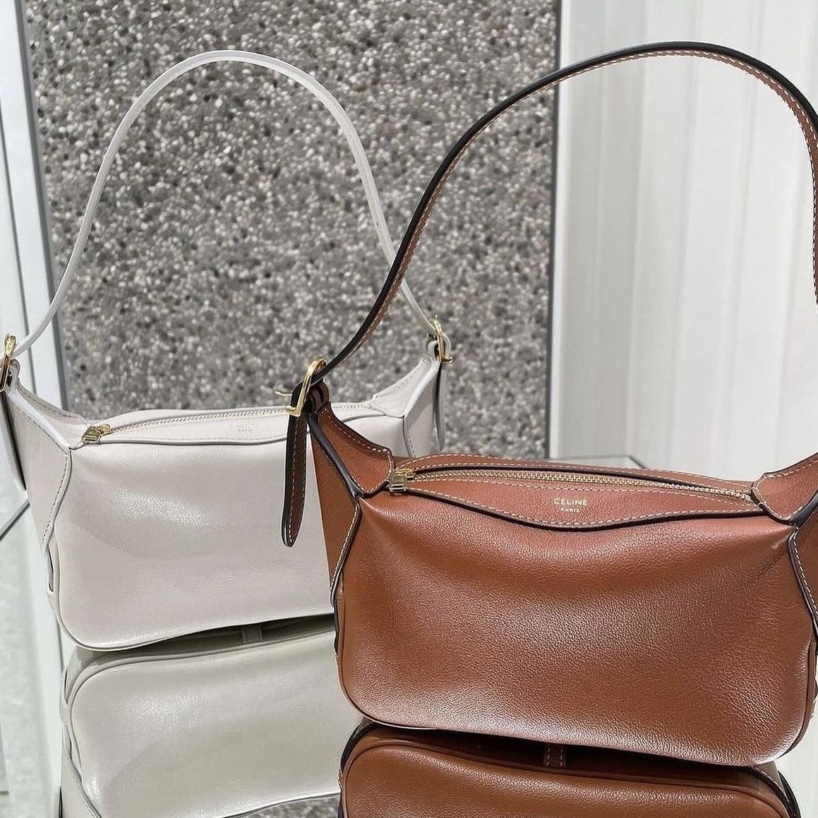 調節可能なストラップ サプルカーフスキン ミニ ロミー (CELINE
