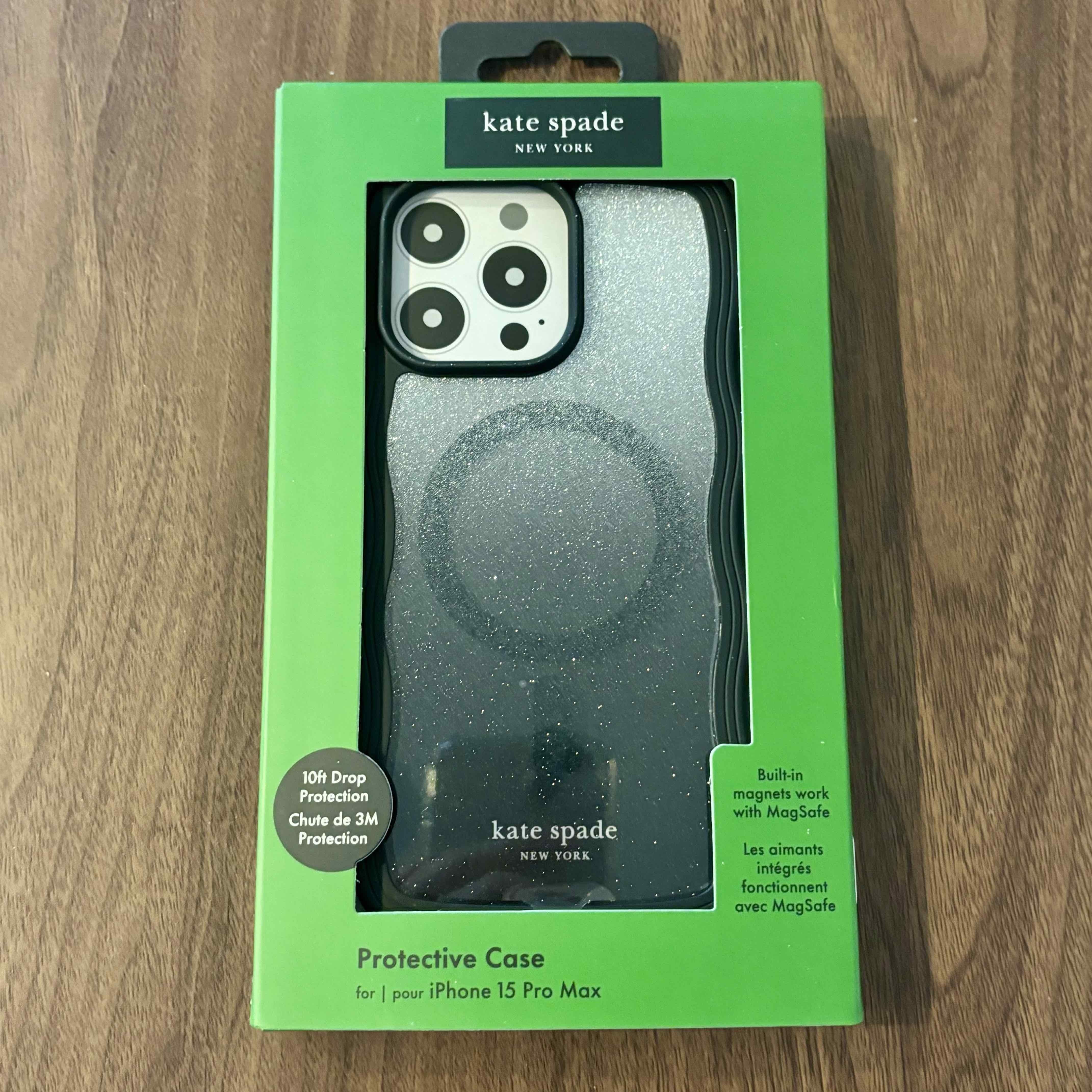 kate spade】iPhone15ProMaxケース Nightfall Wavy MagSafe