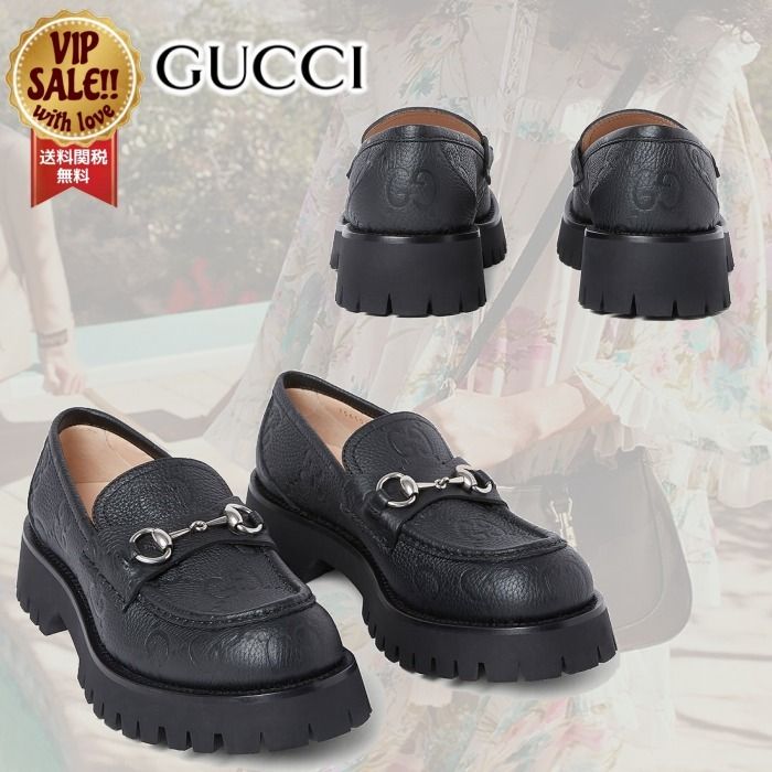Gucci グッチ ローファー 25.5cm ブラック