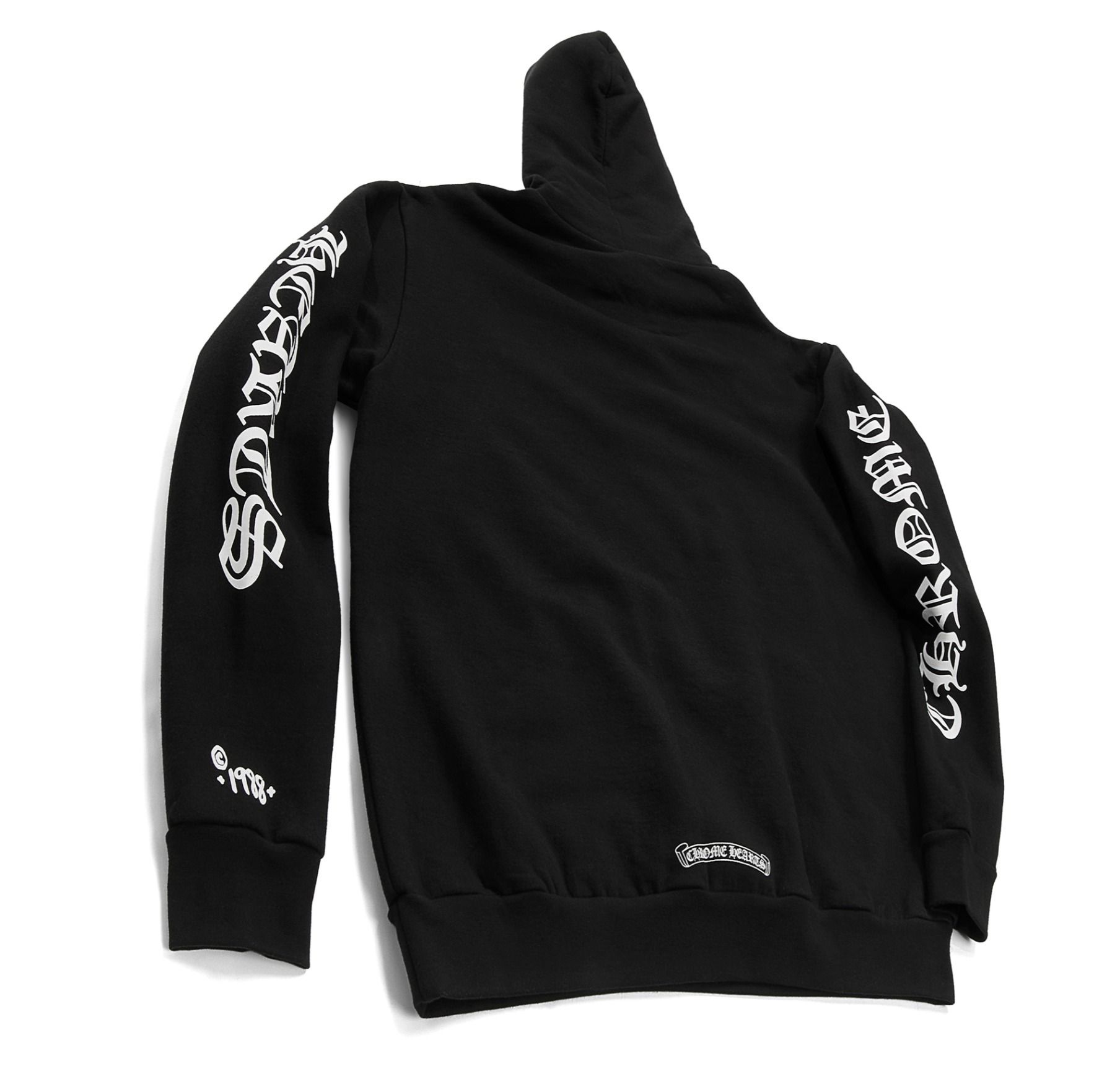 CHROME HEARTS◆1988 バーティカルロゴ BLACK フード パーカー CHROME HEARTS モノグラム バーティカル ロゴ パーカー ブラック
