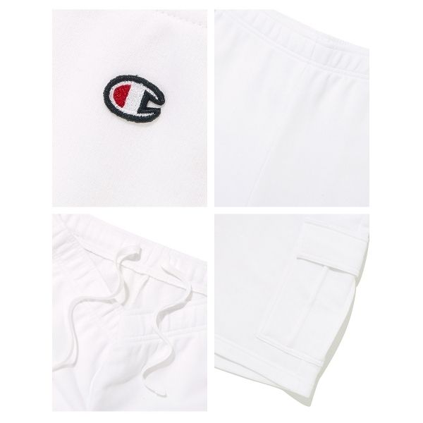 【CHAMPION】女性Cロゴカーゴバミューダショートパンツ CHAMPION】女性Cロゴカーゴバミューダショートパンツ (CHAMPION