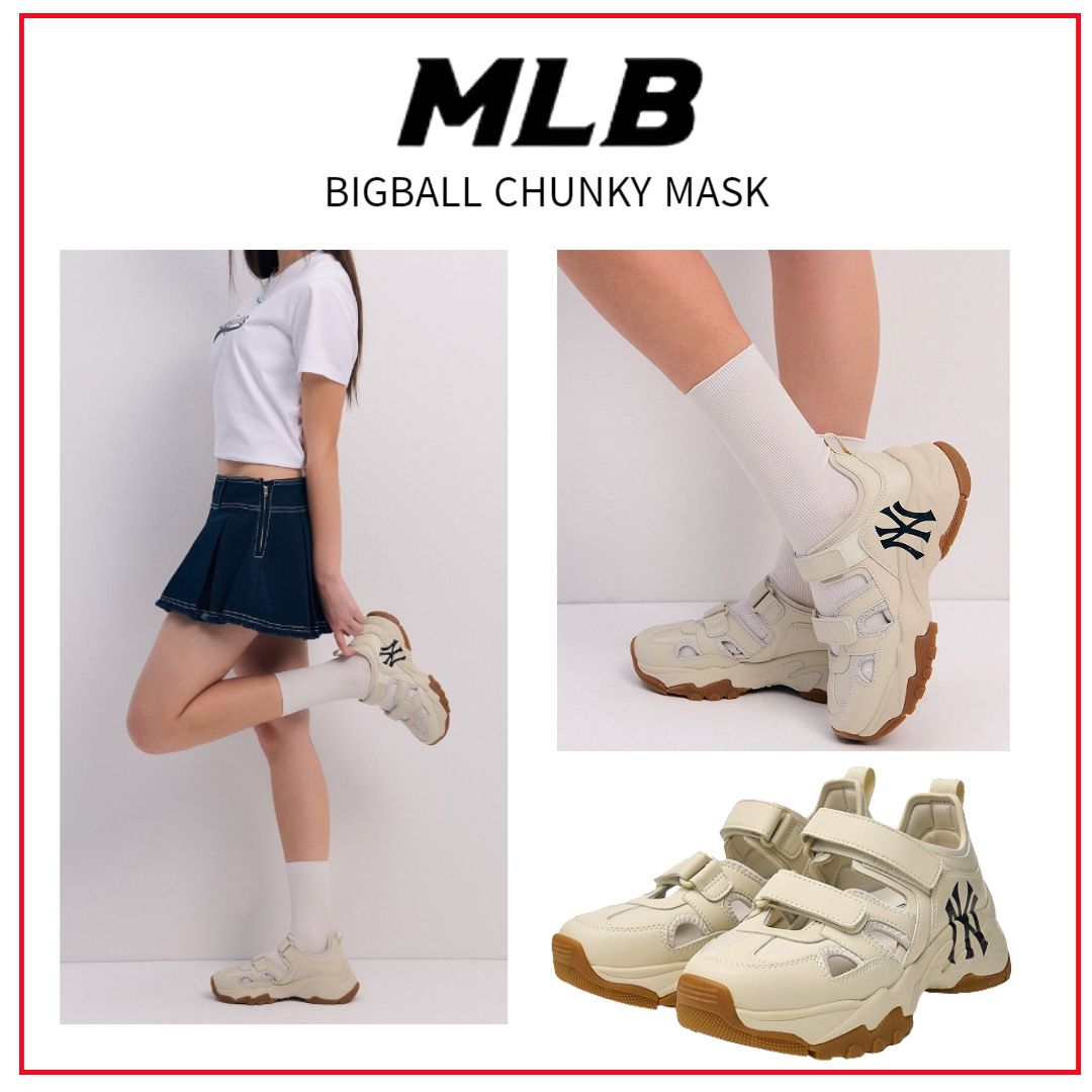 韓国】MLB□BIGBALL CHUNKY MASK□厚底サンダル□ユニセックス