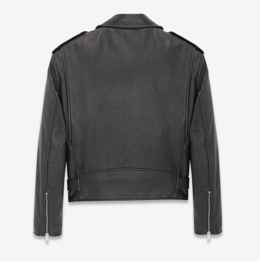サンローラン レディースバイカージャケット Saint Laurent《ロングバイカージャケット》ラムスキン 直営店