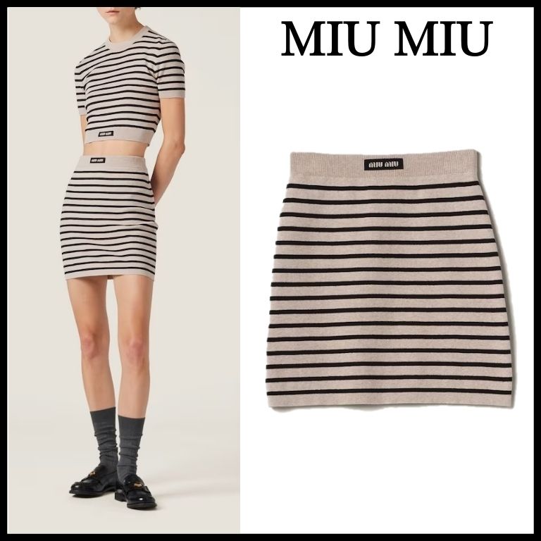 VIPセール◇MIUMIU◇ミュウミュウ◇ギンガムチェック スカート