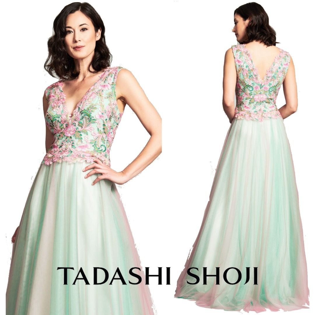 【激安】半額以下- 50%OFFの安い通販 TADASHI パーティードレス フラワープリント SHOJI スーツ・フォーマル・ドレス