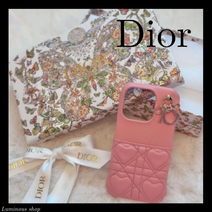 ご自宅用限定お買い得品 レア品！dior ディオールiPhoneケース15pro ハート限定品 iPhoneアクセサリー