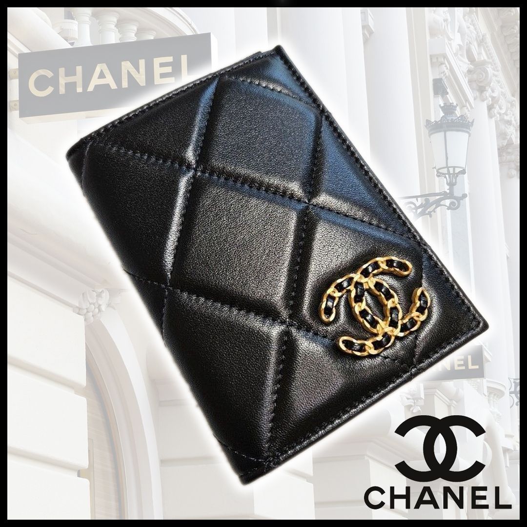 シックでお洒落☆】CHANEL パスポートケース ブラック (CHANEL