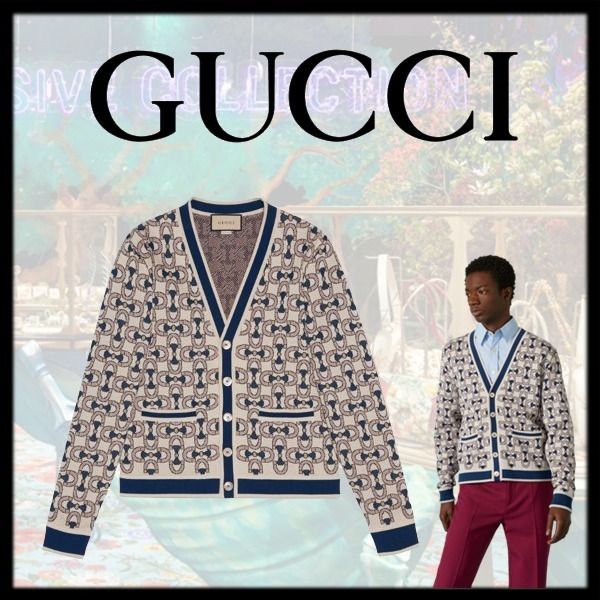 Gucci ホースビットジャガード カーディガン