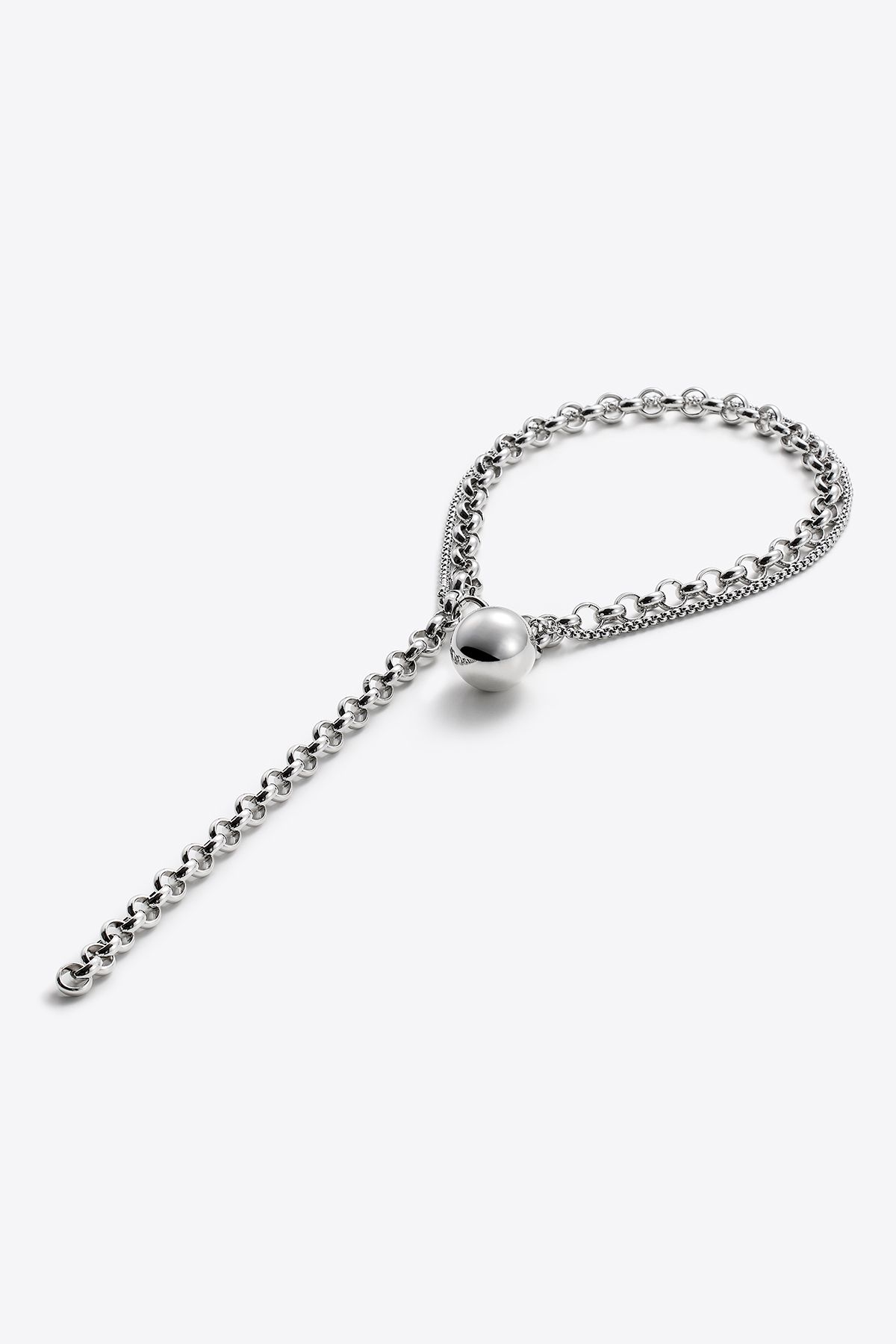 ネックレス・ペンダント Monday Edition _ Drops On Layered Chains Necklace MONDAY EDITION》 DROPS ON LAYERED CHAINS NECKLACE (Monday