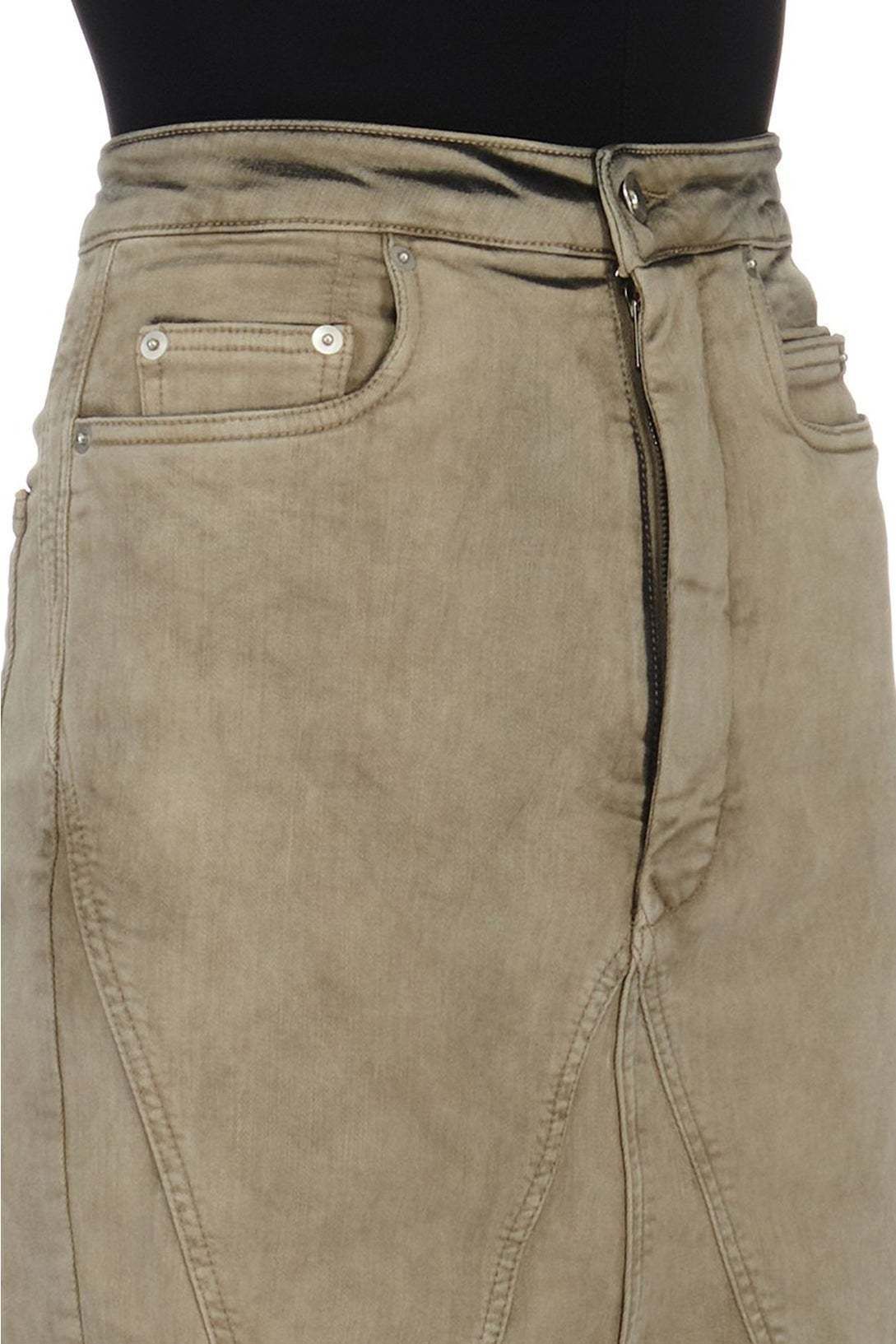 関税込! RICK OWENS リックオウエンス デニムスカート 膝丈 関税込! RICK OWENS DRKSHDW フリンジ デニムスカート (RICK