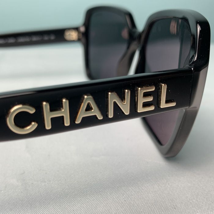 即納 CHANEL スクエア シェイプ サングラス CAHNELロゴ付 5408