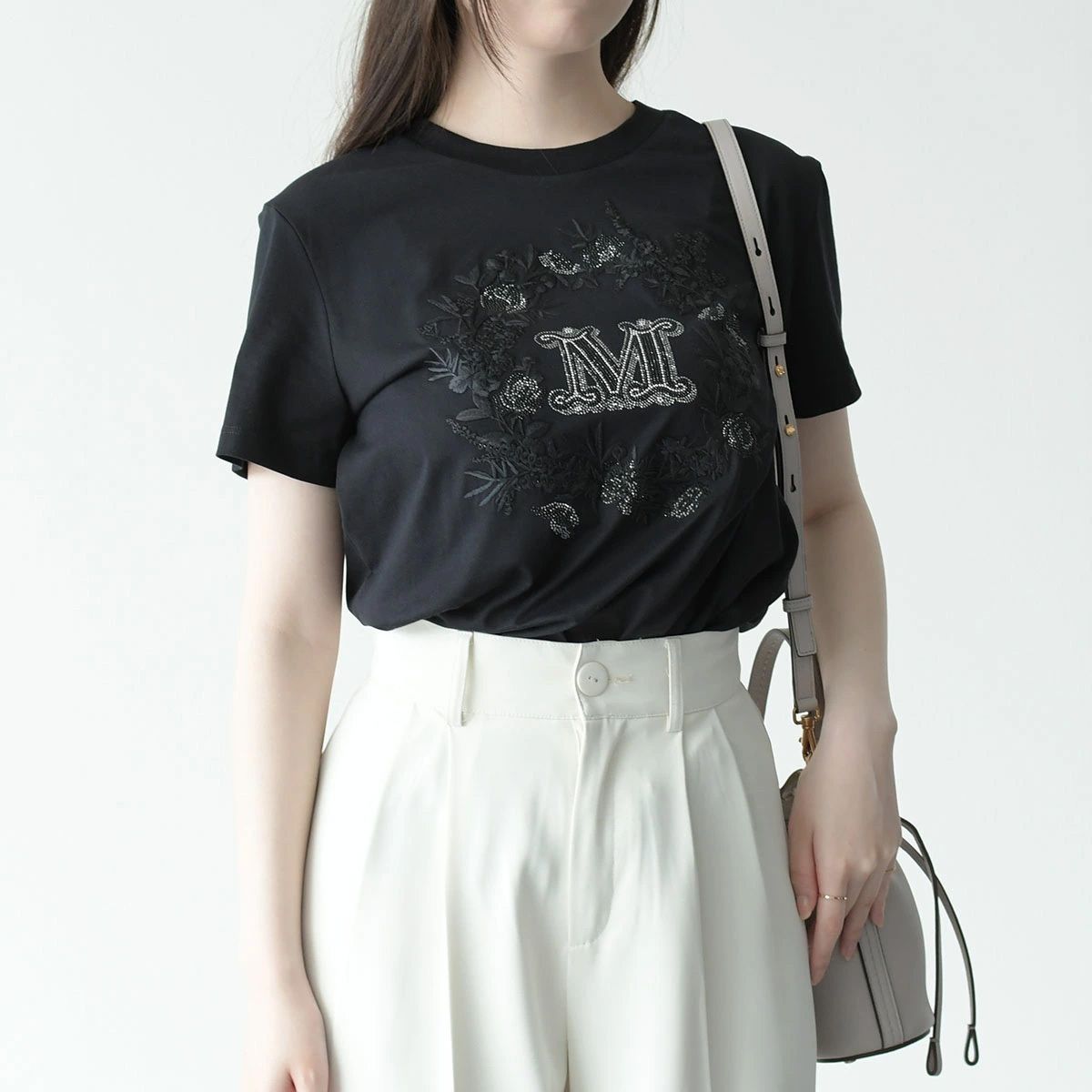 国内即発】Max Mara ELMO コットン ジャージー Tシャツ (Max