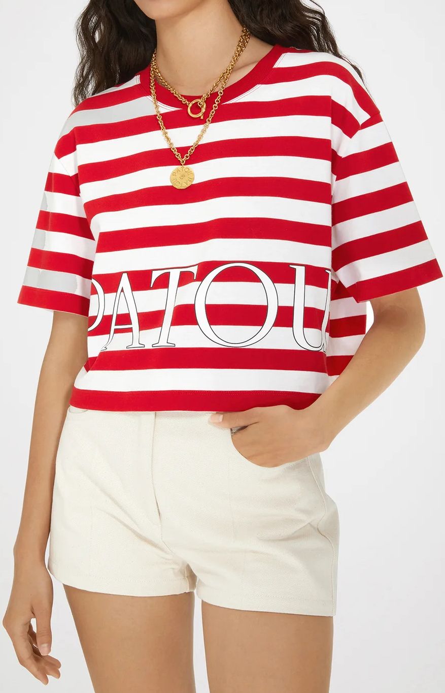 Patou | オーガニックコットン パトゥ ボクシーストライプ Tシャツ