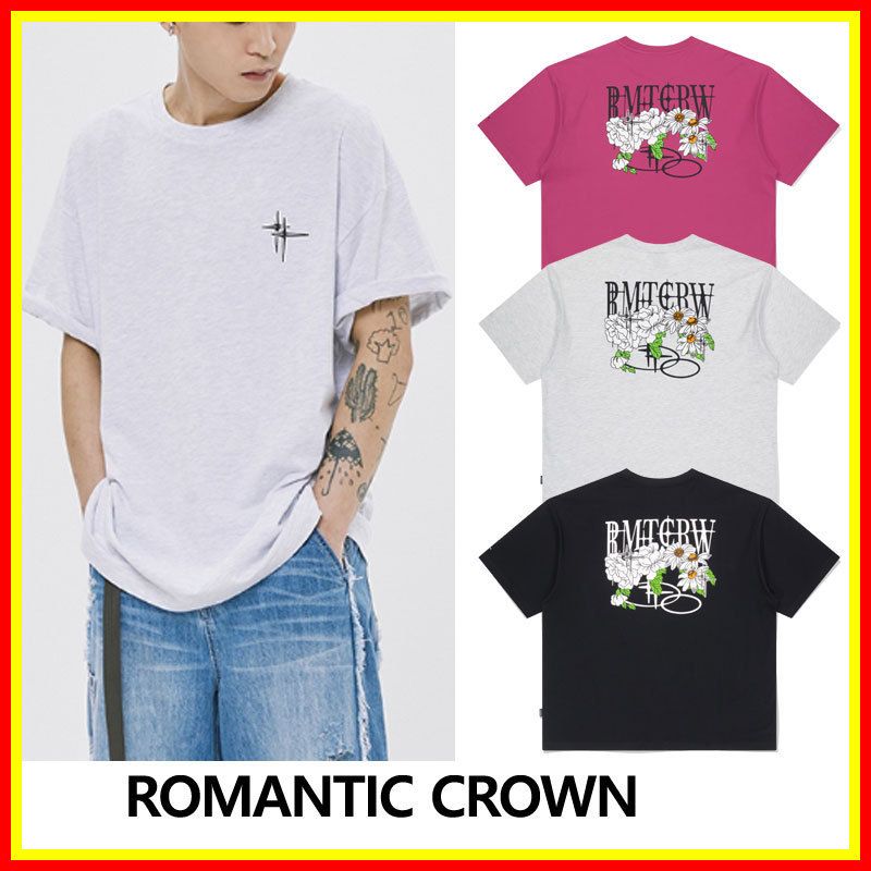 ROMANTIC CROWNのVOLUME LOGO FLOWER TEE SHIRT 全3色 VOLUME LOGO FLOWER TEE SHIRT - ROMANTIC CROWN | 60% - Asian