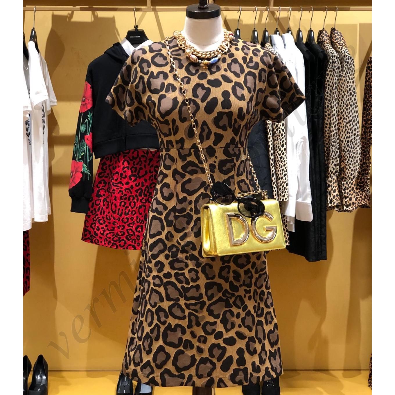 Dolce & Gabbana ローズ レオパード ワンピース DOLCE&GABBANA ドルガバ キッズ ワンピース レオパード&ローズ柄