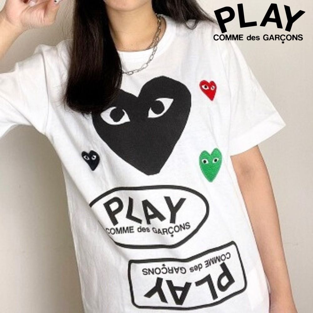 送料関税込♪Comme des Garcons PLAY/Logo Black Heart T-shirt