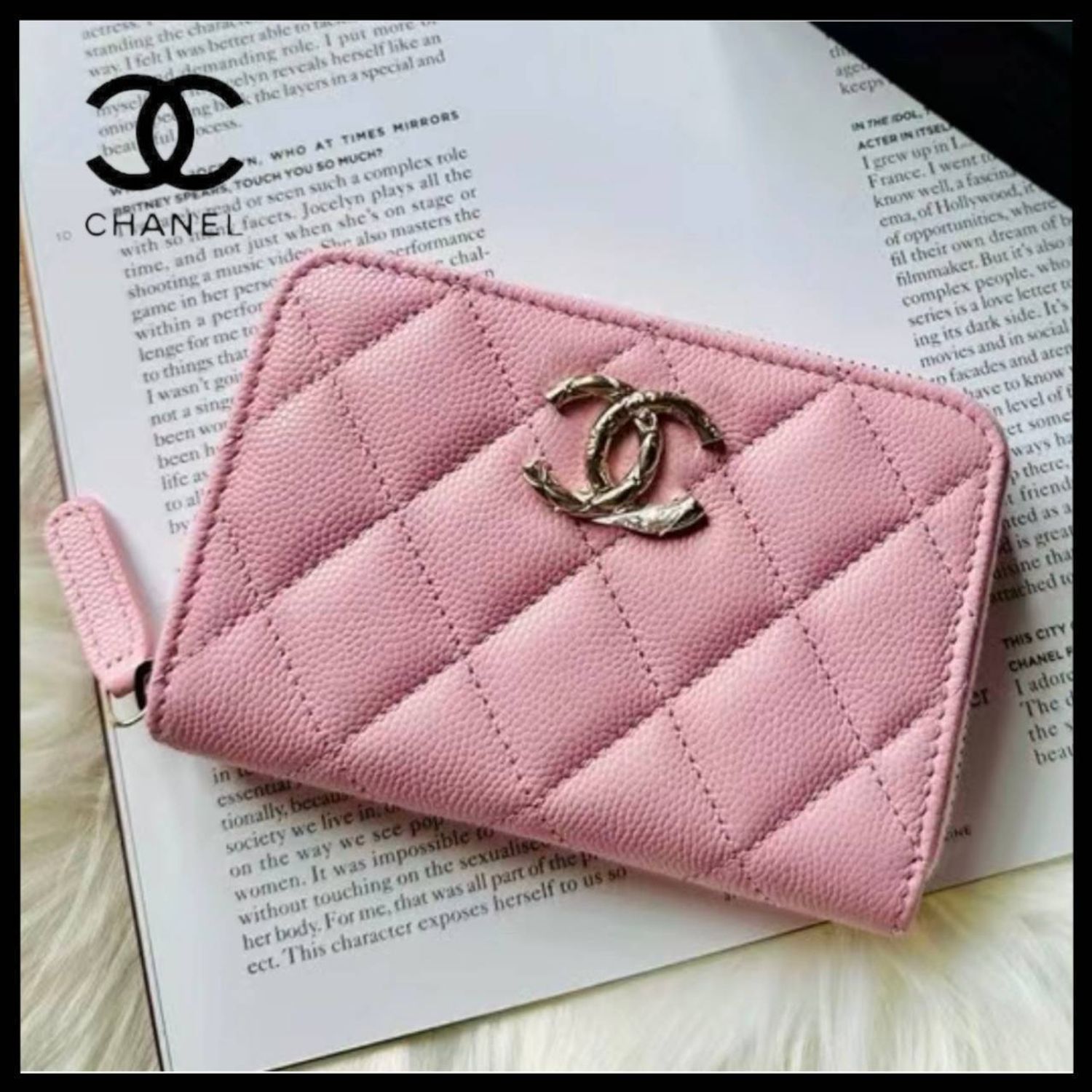 可愛いピンクとクールなCCロゴ】CHANEL ジップコインパース (CHANEL 