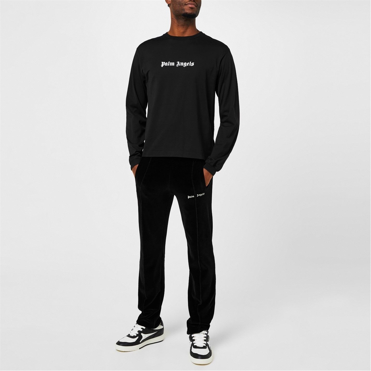 関税込★VIP価格【Palm Angels】ステートメント Tシャツ PALM ANGELS - 【25SS】バック カーブロゴ オーバー Tシャツ