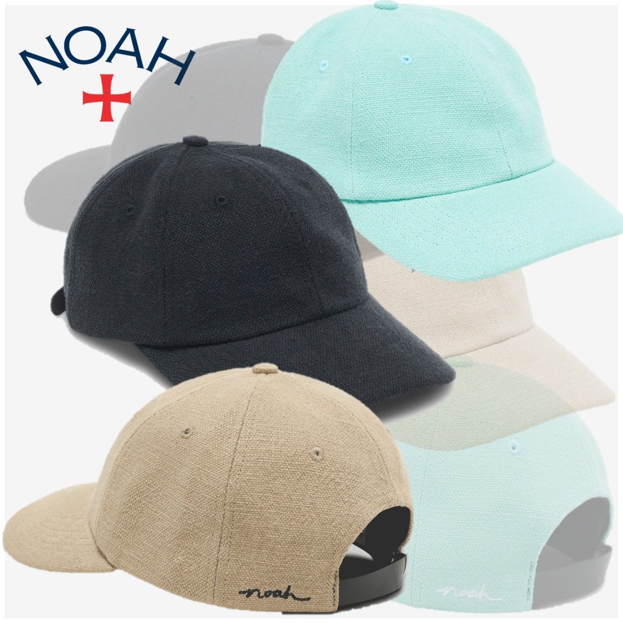 夏も涼しい☆【Noah】ノア ロゴ刺繍 リネン 6-Panel キャップ