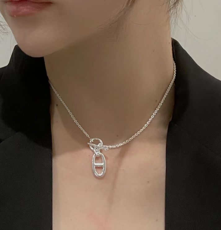 【即完売】HERMES レディース ネックレス シルバー 大人気♪ エルメスシルバーネックレス