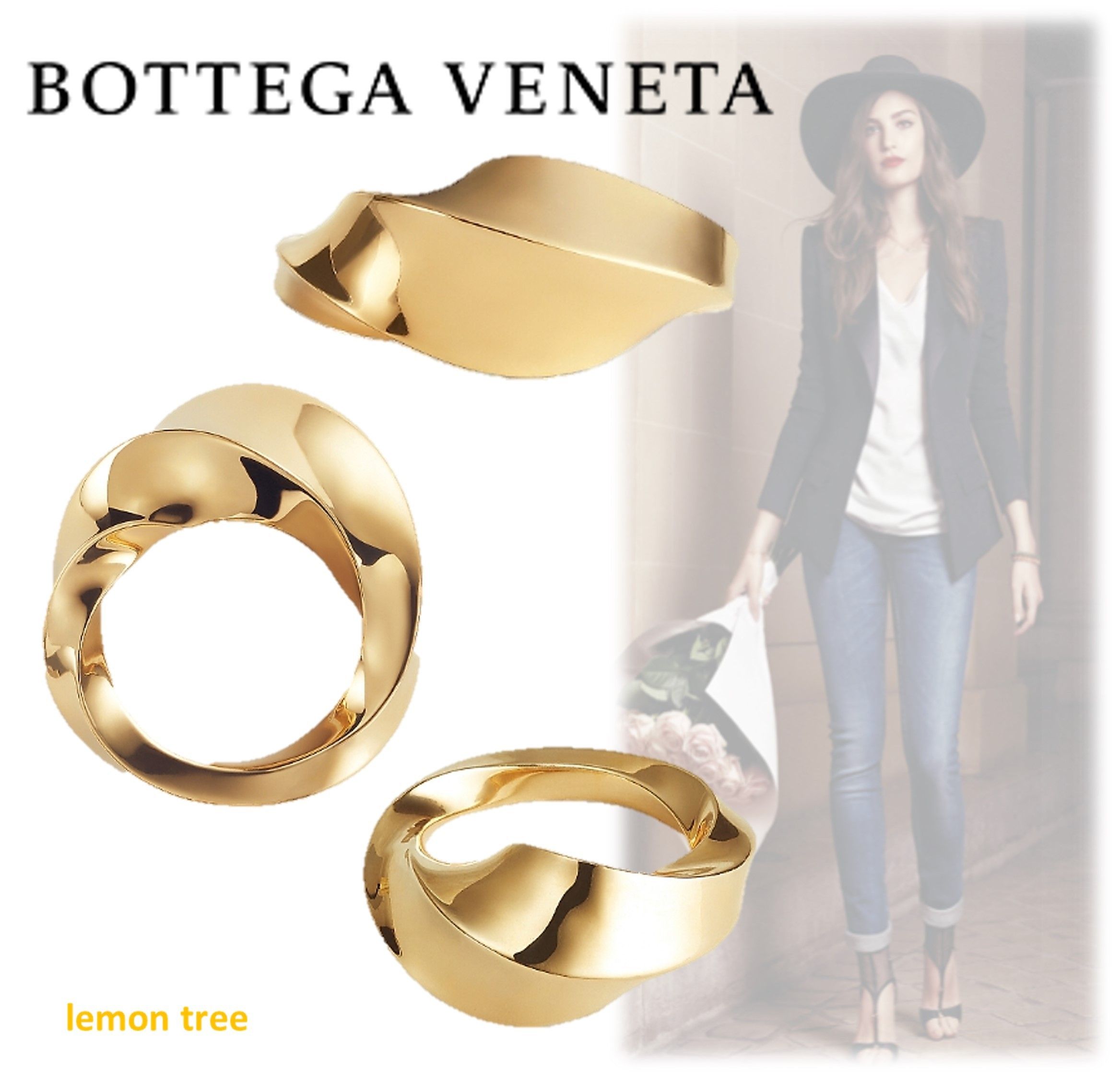 【Bottega Veneta】ゴールド Twist リング BOTTEGA VENETA】ツイスト リング ゴールド (BOTTEGA VENETA