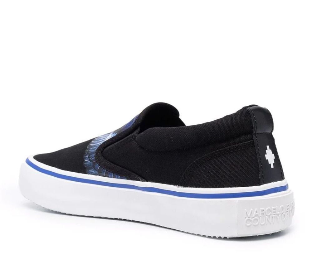Marcelo BurlonマルセロバーロンIcon Wings Slip-Onスニーカー Marcelo Burlon Slip on Men Fabric Black/Red | B-Exit – B