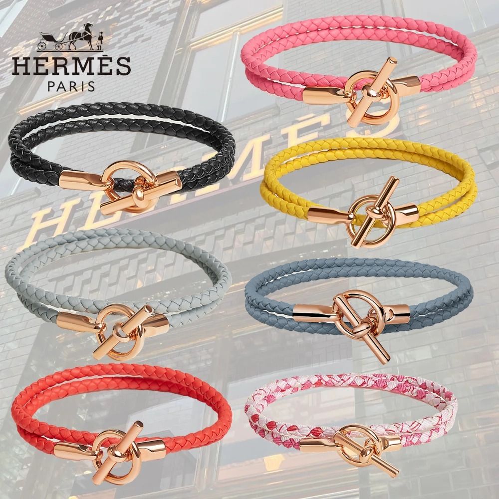 プレゼントに最適♪】HERMES Glenan Double Tour ブレスレット