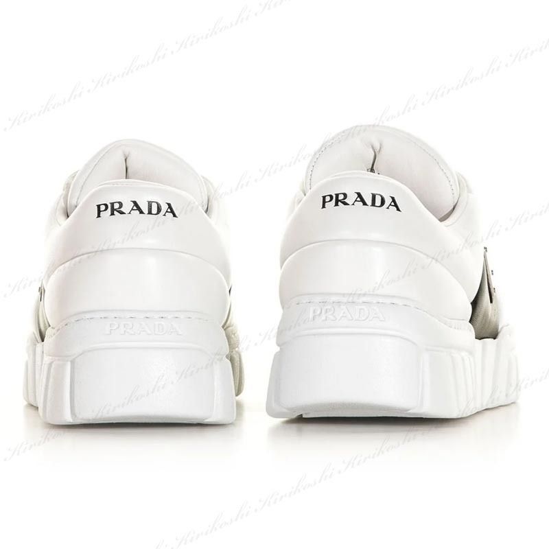 関税送料無料 PRADA トライアングルロゴ レースアップスニーカー 楽天市場】プラダ PRADA レザースニーカー 三角ロゴ レース