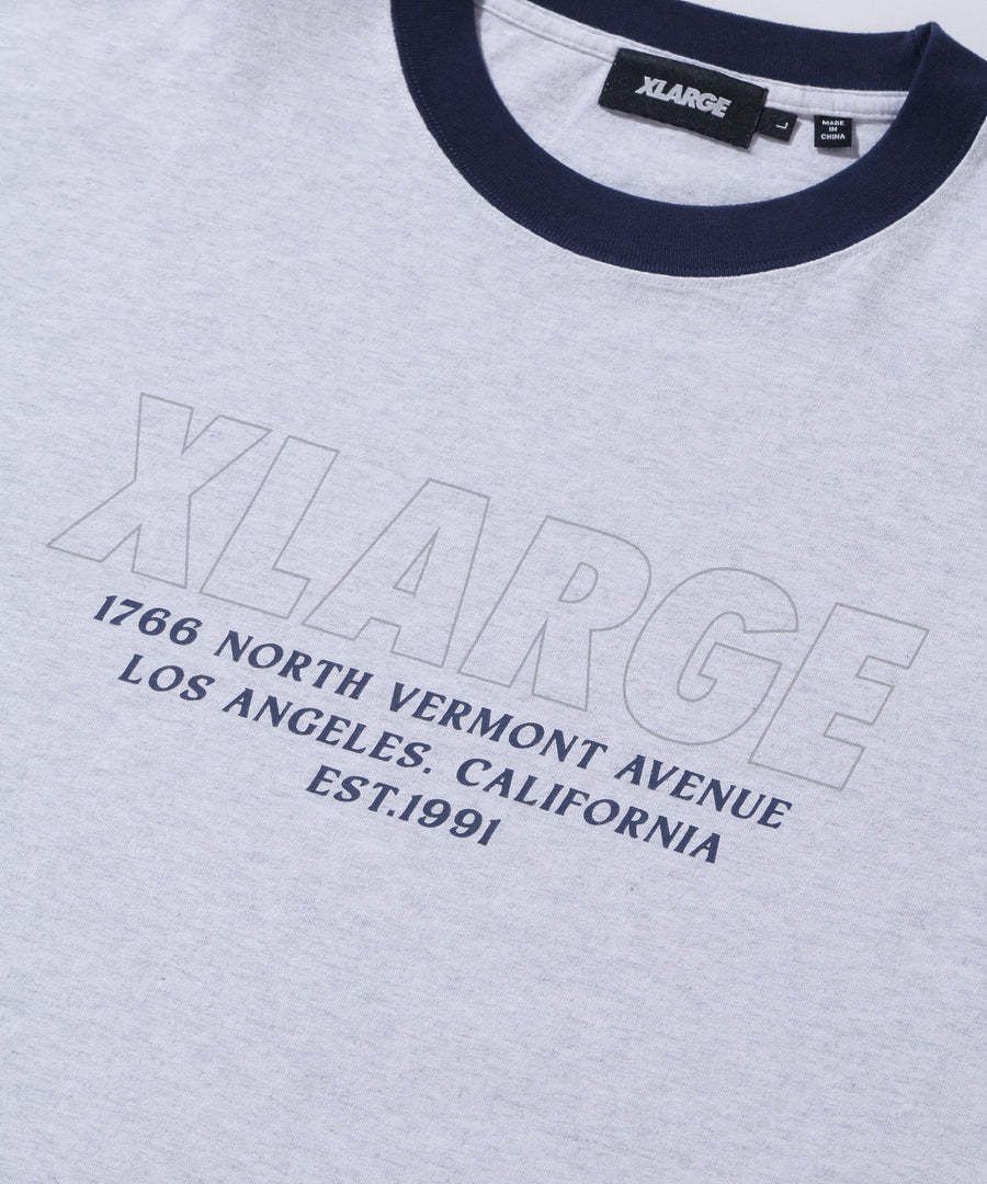 売切れ前に XLARGE STORE ADDRESS RINGER S/S TEE 首元がPOINT 売切れ前に XLARGE STORE ADDRESS RINGER S/S TEE 首元がPOINT
