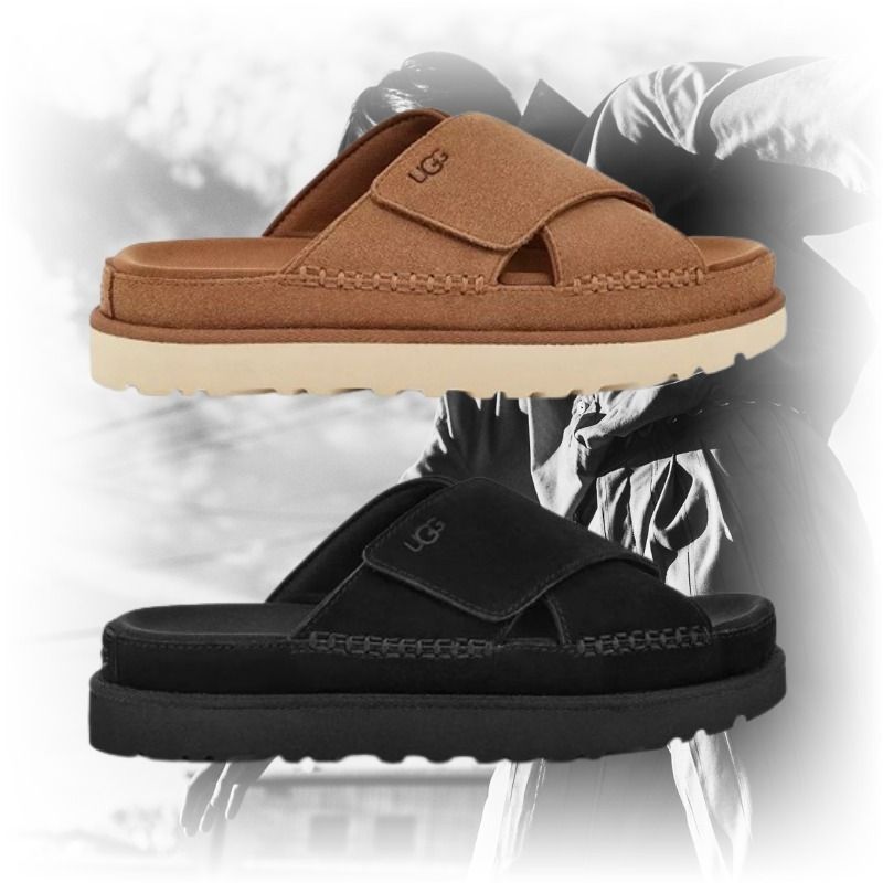 UGG厚底サンダル アグ UGG セール仕入れ☆UGG MAXI GRAPHIC SLIDE 厚底ファー