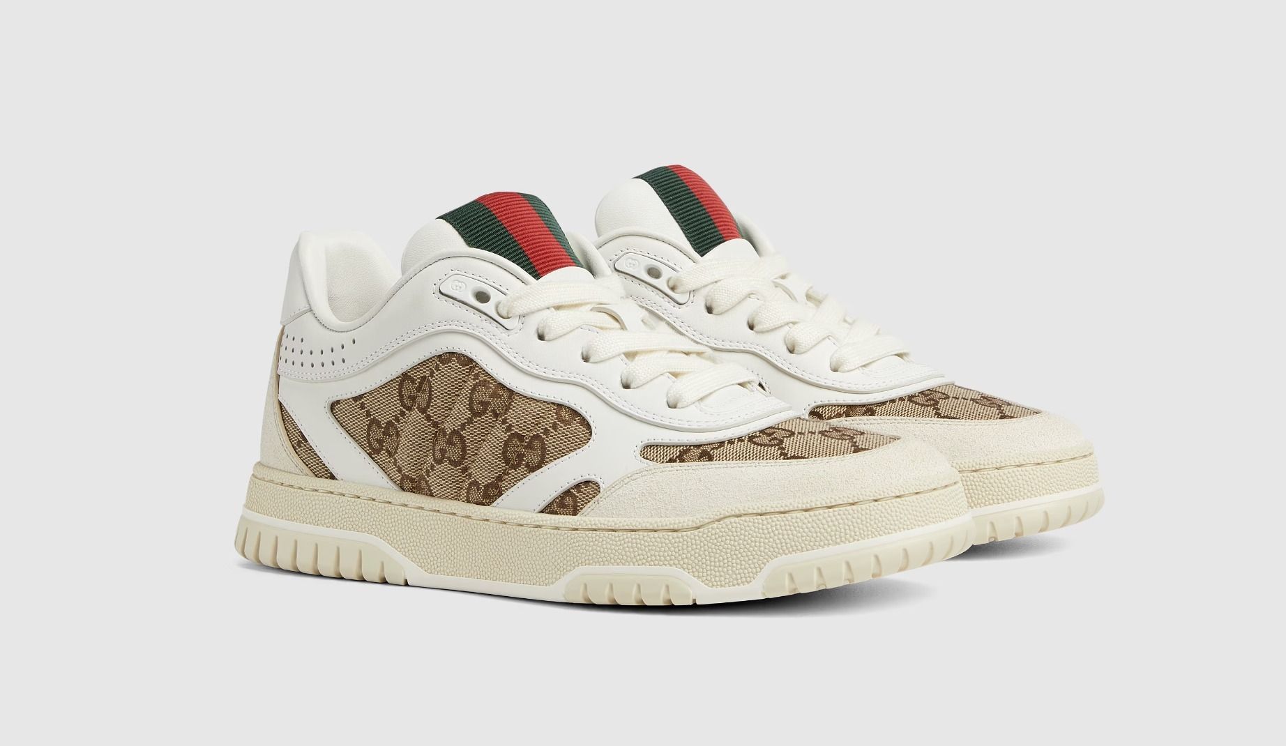 関税込！【GUCCI】〔グッチ リウェブ〕ウィメンズ スニーカー グッチ リウェブ〕ウィメンズ スニーカーホワイト レザー
