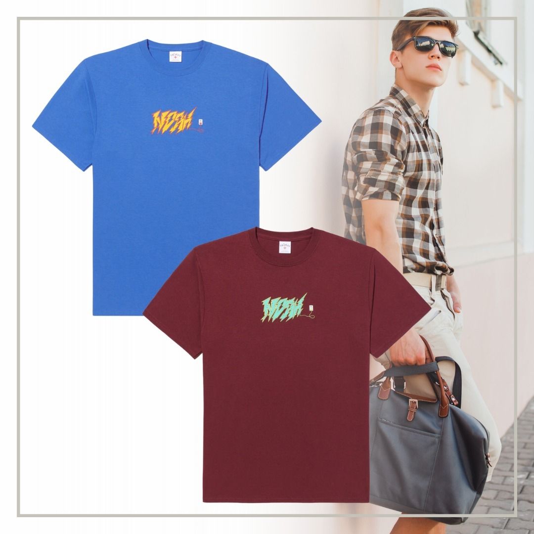 Tシャツ・カットソー [GREEN BUTTER] Boat-neck Color Patch T-shirt : 3color NOAH】Circuit Tシャツ 3カラー 関税送料込み (NOAH/Tシャツ