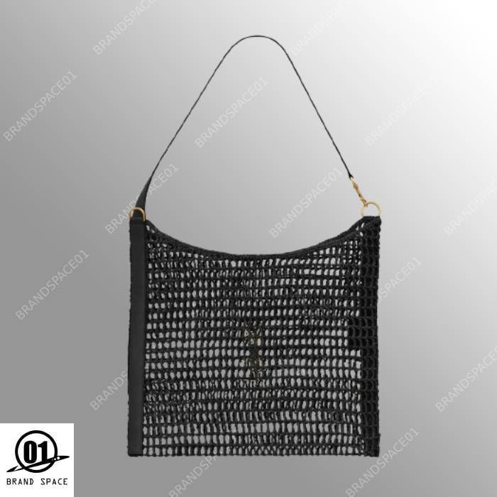24AW new/Saint Laurent オキザリスショルダーバッグ Bag Oxalis bag in raffia macramé | Saint Laurent | YSL US