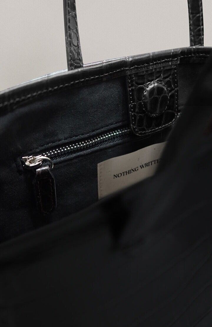 ○NOTHING WRITTEN○AIN CROCO TOTE BAG バッグ 本革 韓国人気