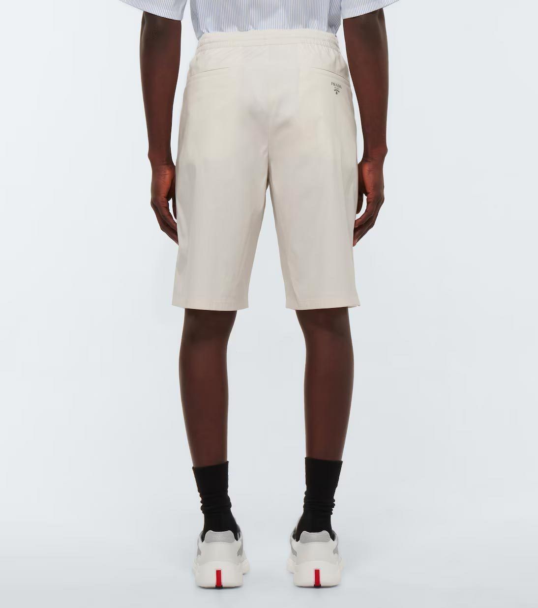 ショートパンツ PRADA Beige Cotton Blend Shorts Cotton-blend shorts in beige - Prada | Mytheresa